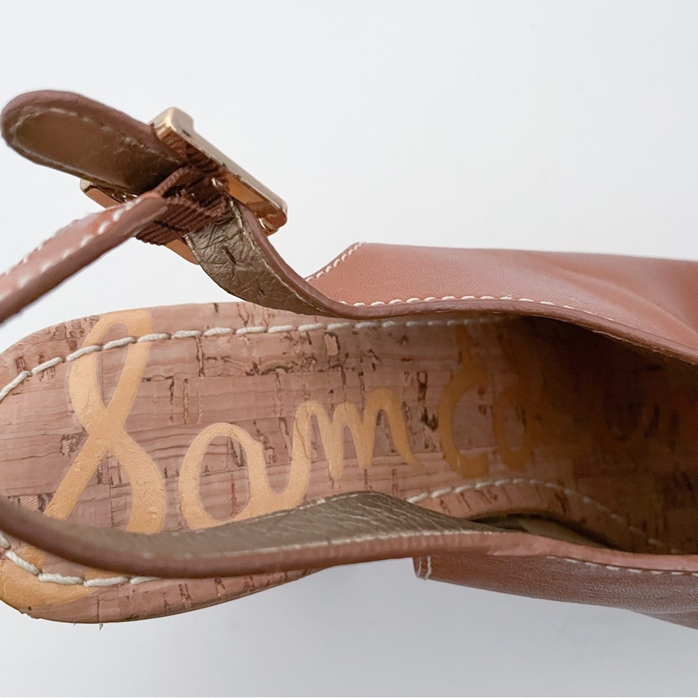Sam Edelman Marley Leather Wooden Open Toe Studded Platform Clogs - Picture 8 of 9